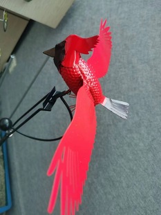 Metal Amazon Amazon New Red Outdoor Flying Crafts Turner Cardinal Ornaments Bird Art Style