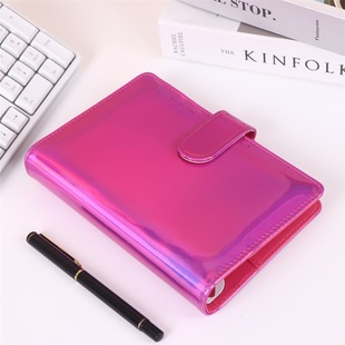 Magic Color Laser Buckle Notebook Loose-leaf Notebook Cover Business Office Notepad Wholesale