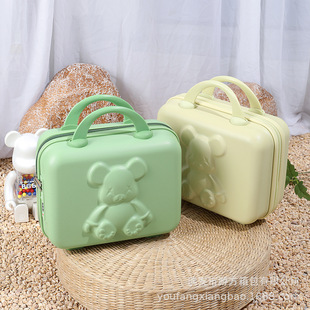 Suitcase 14 inch small cartoon password box mini lightweight travel luggage makeup box gift box storage bag