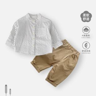 Baby T-Shirt Autumn Clothing for Boys 2025 New Tops Boys Clothes White Shirt Base Layer Autumn Shirt
