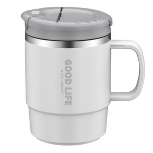 304 stainless steel mug tea cup coffee cup with lid spoon creative high value office tea separation cup