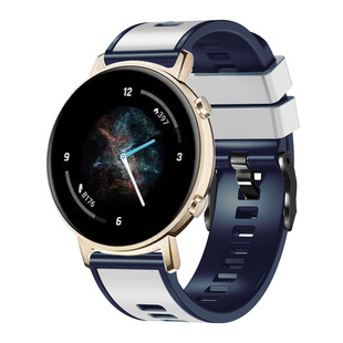Для Huawei GT3 46 мм двухцветный силиконовый ремешок Samsung Huami Jiaming 20/22 мм универсальный ремешок