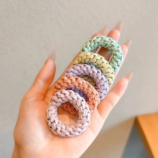 Children's Braided Thick Hair Rope 2025 New Hair Rubber Band Women's High Elastic Durable Headline Headwear