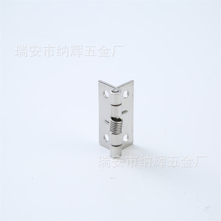 Stainless steel spring hinge complete collection door device automatic return with torsion spring small mini hardware folding hinge wholesale