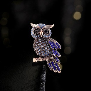 High-end sense new owl brooch simple fashion versatile pin buckle animal corsage suit coat accessories