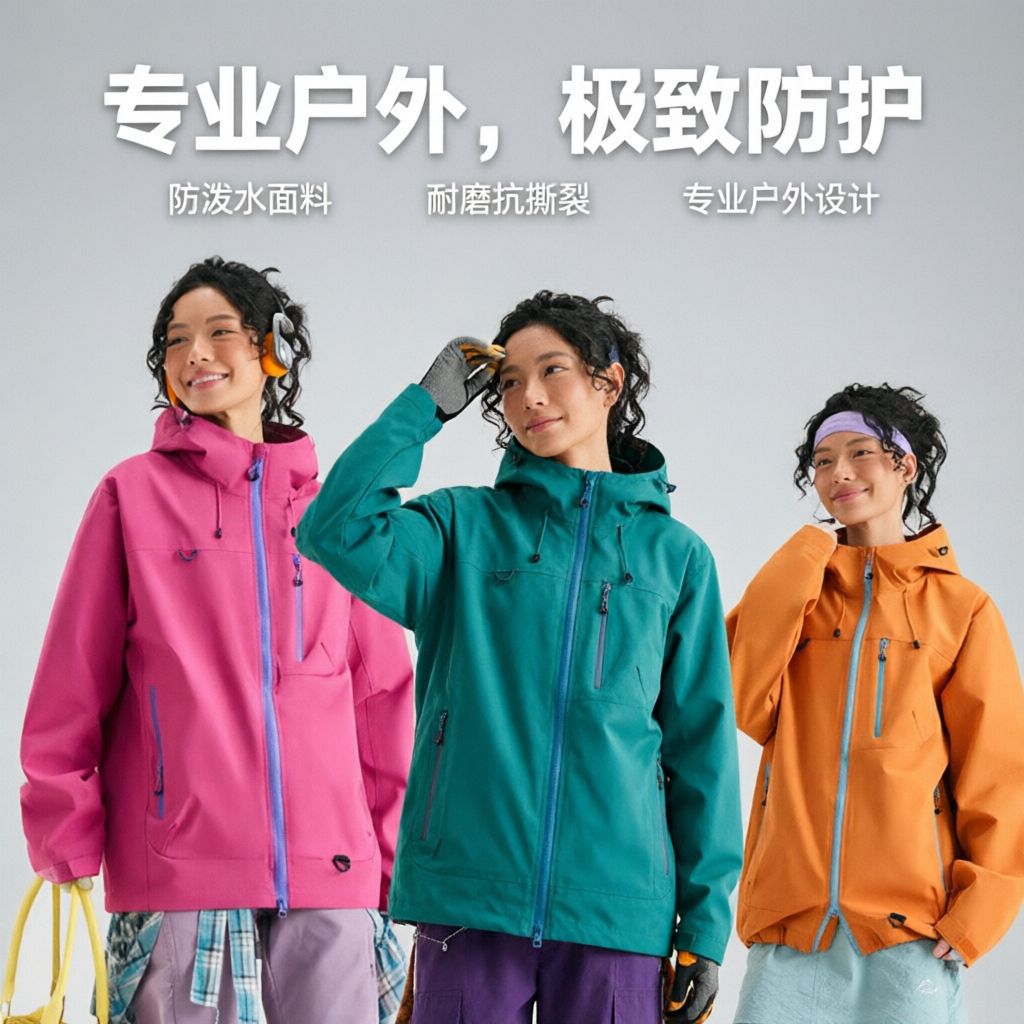 Outdoor Sports Spring and Autumn Thin Jacket, Unisex, Versatile for Mountain Activities, City Orange Color, Hiking Jacket