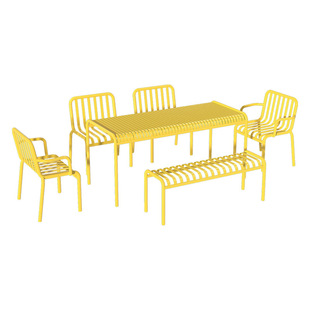 Industrial style creative outdoor courtyard table and chair milk tea shop coffee shop rest area balcony iron outdoor table and chair combination