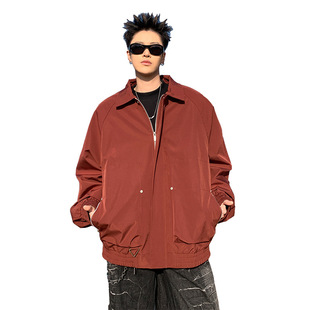 2025 Spring Cross-border New Jacket Men's and Women's Laps Jacket Fashion Trendy Men's Jacket Men's Three-dimensional Pocket Green