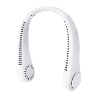 cross-border leafless neck hanging fan usb outdoor portable digital display student mute lazy mini neck hanging fan