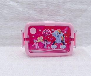 Children's Student Lunch Box Portable Cartoon Children's Bento Box Three-compartment Student Dormitory Picnic with Spoon Lunch Box
