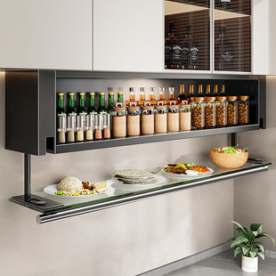 Kitchen seasoning shelf punch-free wall-mounted hanging cabinet lower seasoning box wall storage cabinet pull basket