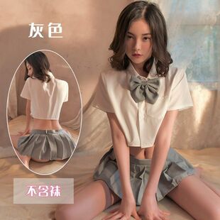 Sex Female Student jk Uniform Set Passion-Free Pleated Skirt Pure Desire Sexy College Style Set 1076