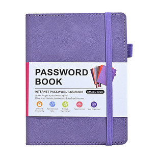Cross-Border Exclusive Website Address Password Book with Letter Labels English Record A6 Strap Sheepskin Soft Surface Notepad