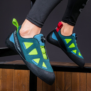 Cross-border Hot Selling 2023 Rock Climbing Shoes Junior Men and Women Adult Entry Non-slip Spin Button Beginner Training Shoes