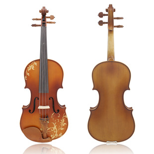 Трансграничная Violin Скрипка 4/4 Резная скрипка из массива дерева для взрослых студентов Введение в скрипку ручной работы производителей