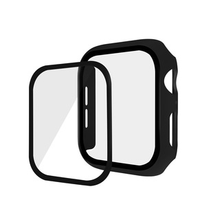 Для Apple Watch чехол iwatch 7/SE/6/5/4321 защитный чехол PC + закаленная пленка интегрированный защитный чехол