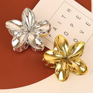 Cross-border New Imitation Metal Clip Large Hairpin Back Head Hair Accessories High-grade Shark Clip Flower Accessories