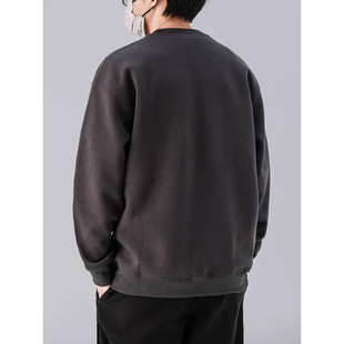 Striped Design Sense Heavy-weight Sweat Men's Spring and Autumn New American Casual Round Neck Wide YC