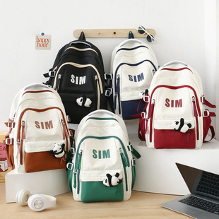 Cross-border retro women's large capacity high school student schoolbag computer backpack College student backpack casual bag