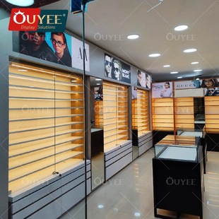 Oye Shopping Mall Glasses Shop Display Cabinet Multi-layer Yak Display Jewelry Creative Wooden Glass Terrace Display Stand