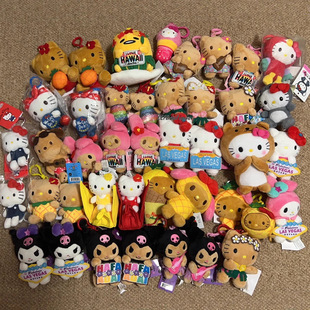 Гавайская черная кожа hellokitty плюшевые маленькие подвески Кэти Кукла Кукла Кукла сумка Ключ