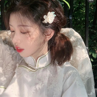 Оригинальная шпилька Camellia антикварные аксессуары Hanfu Французский Ретро Романтический цветок боковой зажим Hanyang эклектичные аксессуары для волос для женщин