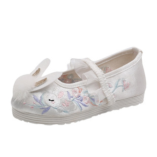 [Nap Rabbit] Chinese style children's Hanfu shoes embroidered shoes baby handmade cloth shoes costume girls dance shoes
