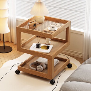 Mobile Coffee Table Sofa Side Cabinet Small Table Creative Minimalist Bedside Table Side Cabinet Corner Table Simple Storage Rack