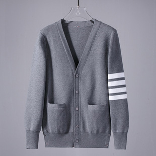 New in stock Autumn TB JL Fashion Brand Sweater Fashion Casual Couple Jacquard Four Bar Jacket Knitted Cardigan