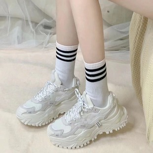 Fei Le F L Ouyang Nana with the new 2025 men's and women's hard candy Hong Kong wind Torre shoes increased by 5cm