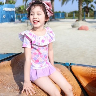 Children's Swimwear Women's Baby's Swimwear Women's 2024 New Explosive Split 6-year-old Girl's 3-year-old Girl's Swimwear