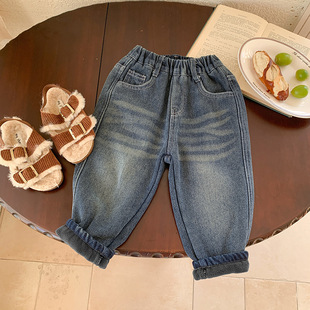 [10: 00 a.m. on November 11, one piece of postage] pocket embroidered fleece-lined jeans