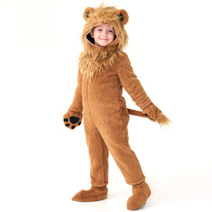 Halloween costume cosplay cute little lion animal fur outfit Children's Day stage play performance clothes