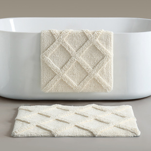 Five-star Hotel Thickened Floor Towel Bathroom Mat Toilet Foot Mat Pure Cotton Absorbent Non-slip Household Bathroom Floor Mat