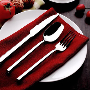 Knife, fork and spoon three-piece western restaurant tableware knife and fork suit steak stainless steel knife and fork two-piece set