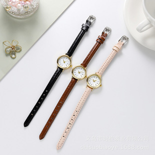 Watch ins College Style High School Students Korean Style Simple Ultra-small Dial Retro Artistic Thin Band Small Watch