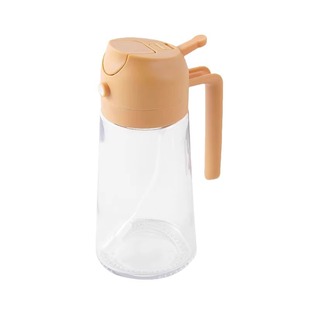 Transparent glass oil pot can be sprayed and inverted two-in-one automatic opening and closing oil bottle kitchen large capacity pressing oil pot wholesale