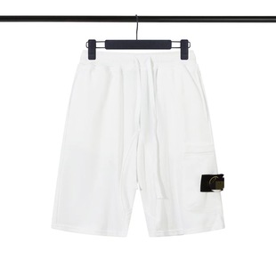 Cross-border STONE stone Europe and the United States new solid color compass armband shorts short sleeve large pocket decorative pants