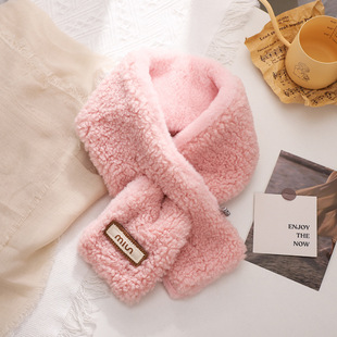 Winter solid color fashionable all-match personalized fashionable printed warm breathable scarf cold-proof comfortable cross neck protection scarf