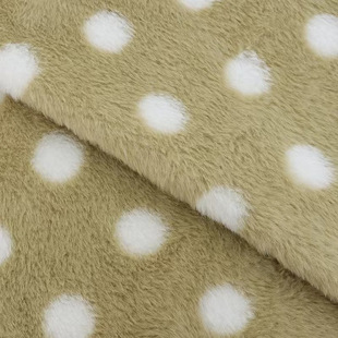 New Spot 500g Imitation Rabbit Fur Printing Supply Polka Dot Clothing Toy Shoes Plush Fabric