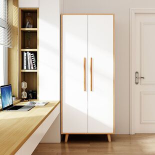 Nordic combination cabinet flat open four or six door wardrobe modern minimalist bedroom household storage plate white wardrobe