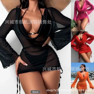 Бикини блузка-тройка сетчатая для плавания Амазонское бикини AliExpress многоцветный европейский и американский раздельный купальник
