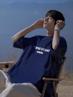 Men's Short-sleeved T-shirt Summer Heavy Couple Half-sleeved 2025 New Fashion Brand American Retro T-shirt Popular