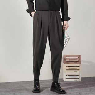 Velcro Leg Trousers Men's Korean-style Trendy Casual Trousers Teenager Turnip Handsome Loose Turnip Haren Pants
