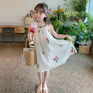 Girls' 2025 Summer New Short-sleeved Skirt Children's Korean-style Fashion Girls' dress Princess Dress Trendy