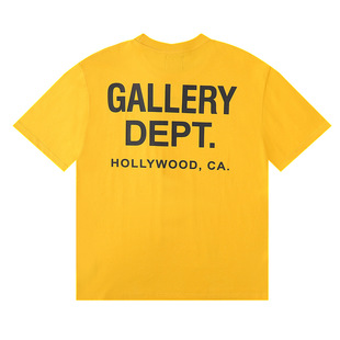 Внешняя торговля High Street Лос-Анджелес Лето Американский стиль Модный бренд GALLERY DEPT Письмо Базовый принт из чистого хлопка с коротким рукавом