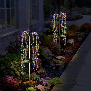 Cross-border solar firecracker light led copper wire fireworks light string courtyard lawn decoration light Christmas holiday atmosphere light