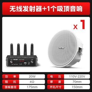 Wireless Bluetooth Wall-Mounted Audio Shop Speaker Speaker Embedded Ceiling Hanging Wall Commercial