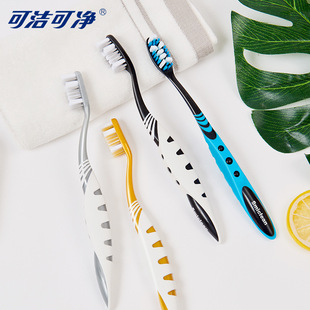 Sanxiao group Clean toothbrush K235B special-shaped hole medium bristle toothbrush adult 2 pack to remove tooth stains smoke stains