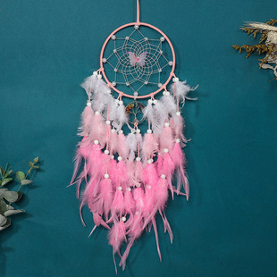 Mori girl's heart dream catcher pendant Four-Color Butterfly Dream Catcher ornaments handmade pearl woven decorative dream catcher